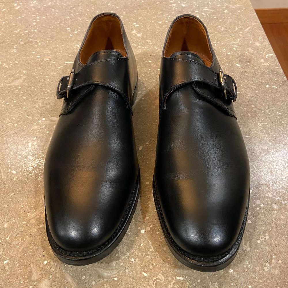 Allen Edmonds for Brooks Brothers single Monk strap black dress shoe